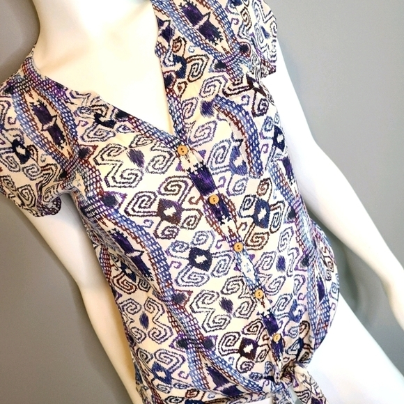 LUCKY BRAND Tie Front Top sz Small - Picture 8 of 12